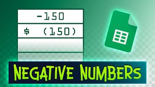 How to Show Negative Numbers in Parentheses In Google Sheets [upl. by Keon]