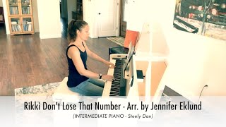 Rikki Dont Lose That Number Steely Dan  Piano Sheet Music for Intermediates [upl. by Siryt]