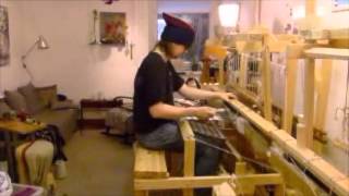 Fast weaving on a Flying8 contemporary loom [upl. by Thornburg799]