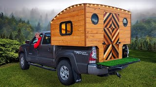 Building a Luxury Camper for my Truck Start to Finish [upl. by Aldarcie]