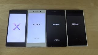 Sony Xperia X Performance vs Xperia Z5 vs Xperia Z3 vs Xperia Z1  Which Is Faster [upl. by Nivak]