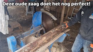 Skivakantie stammen zagen en worstjes grillen op een kampvuur in eigen tuin Wonen in Zweden VLOG5 [upl. by Demetri]