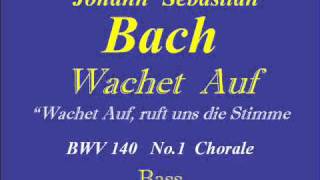 Wachet AufBWV 1401 Basswmv [upl. by Baptlsta]