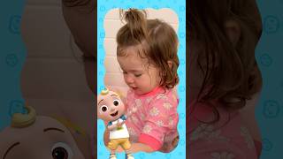 Bubble Bath Bedtime Routine Big Sister Helping Baby Sister cocomelon shorts [upl. by Harod]