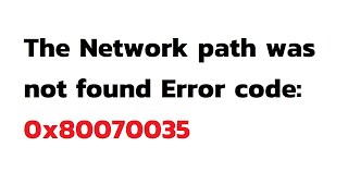 แก้ Windows เข้าเครื่องที่แชร์ Network ไม่ได้ The Network path was not found Error code 0x80070035 [upl. by Jarred367]