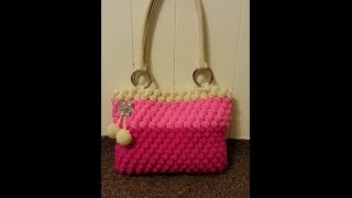 How to Crochet a Bag  Bobble Stitch Bag Tutorial [upl. by Eesdnyl]