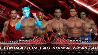 Sin Cara amp Rey Mysterio amp Rob Van Dam vs Randy Orton amp Chris Benoit amp Carlito  WWE SVR 2007 [upl. by Sanjiv]