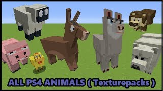 Minecraft ANIMALS Texture Packs PS4 🐾 [upl. by Enieledam507]