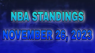 nba standings today November 26 2023  games results  games schedule November 27 2023 [upl. by Corbin]