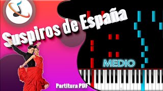 Suspiros de España Piano Tutorial  Partitura [upl. by Enitselec115]