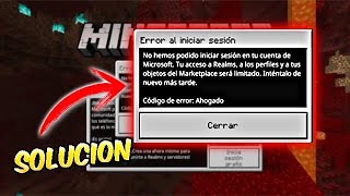 SOLUCION ERROR AHOGADO EN MINECRAFT BEDROCK  No puedo Iniciar Sesion en Xbox Live [upl. by Nyrol]