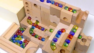 Marble Run ☆Wooden Cuboro MIX Course Summary Video [upl. by Ahsenod180]