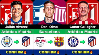 100 CONFIRMED Summer Transfers 2024 ✅ FT Dani Olmo Álvarez Gallagher [upl. by Anaihr]