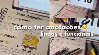 como fazer anotações lindas rápidas e práticas é MUITO funcionais 📱💕 [upl. by Dinah837]