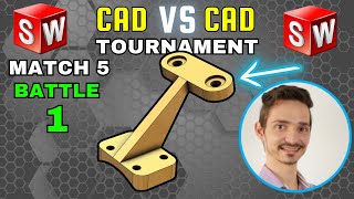 3D CAD esports  TOURNAMENT HIGHLIGHT  Match 5  RicardoJean vs Kcustoms  SOLIDWORKS vs SOLIDWORKS [upl. by Nylikcaj949]