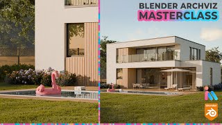 The First Blender 40 Exterior Archviz MASTERCLASS  iMeshhcom Guide [upl. by Llednil888]