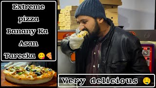 Extreme pizza 🍕 Banany Ki Easy Trick  Very Delicious 🤤 And Yummy 😋 [upl. by Ettenoitna]