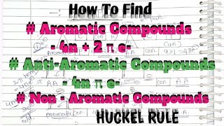 Aromatic AntiAromatic and Non Aromatic Compoundsहिंदी मेंAromaticity Organic Chemistry [upl. by Anilatsyrc]