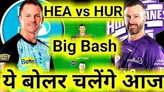 HEA vs HUR Dream11 Team  Brisbane Heat vs Hobart Hurricanes  Pitch Report amp Dream11 Today Team [upl. by Galang198]