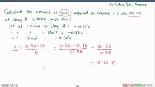 Isotonicity adjustment of parenteral formulation 3 [upl. by Idnal]