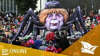 Rosenmontag in Düsseldorf 2018 Das sagen die Narren zu den Mottowagen [upl. by Nylyak]