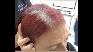 APRENDE A RETOCAR CANAS EN CABELLO ROJO ESTAMOS EN VIVO [upl. by Phelips]