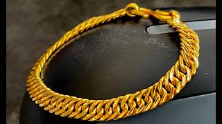 How 24K Gold Bracelet is Made  Gold Bracelet Making Jewelry [upl. by Valenta]