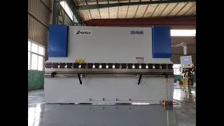 HARSLE NC Press brake with CYBELEC CT8  Sheet bending machine 125Tx4000 touch screen [upl. by Jeremiah]