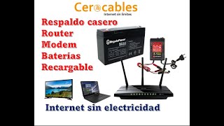 internet router Respaldo casero a baterias para modem router de internet [upl. by Nrek]