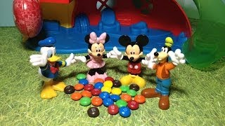 MICKEY MOUSE CLUBHOUSE Candy Surprise Toys Video [upl. by Fanchan]