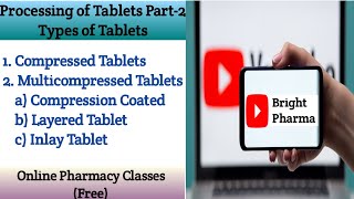 Classification  Types of Tablets in Hindi  Bright Pharma [upl. by Egiedan]