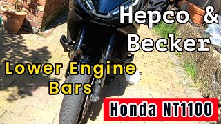 Honda NT1100  Hepco amp Becker Lower Engine Bars [upl. by Urbai716]