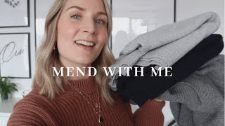 Mend with me repairing my clothes  Wardrobe care vlog [upl. by Prudie]