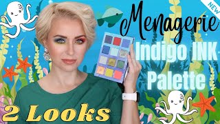 Menagerie Cosmetics Indigo Ink Palette  DEMO  SWATCHES  Steffs Beauty Stash [upl. by Lukasz401]