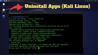 How to Uninstall Applications in Kali Linux [upl. by Lakin]