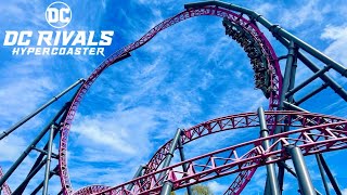 DC Rivals Hypercoaster  Warner Bros Movie World [upl. by Yrrat432]