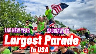 Lao New Year 2024  Day 3  Saginaw TX  Largest LNY Parade in USA 🇺🇸 ສະບາຍດີປີໃຫມ່ລາວ Ep4 [upl. by Alyak]