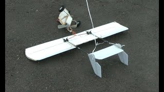 RC plane tows banner PART 1 crash [upl. by Duester258]