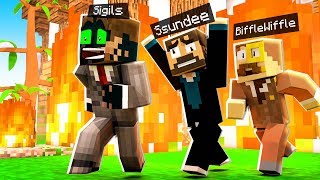 SOMEONE Set Camp MINECRAFT on FIRE Funny Moments [upl. by Foote]