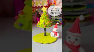 Homemade Christmas tree 🌲with claysatisfying shorts artandcraft viralshorts [upl. by Fidole]