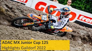 MotocrossAction in Gaildorf  Alle Highlights  ADAC MX Junior Cup 125 [upl. by Morey]