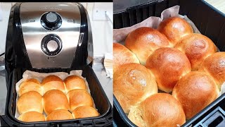 COMO FAZER PÃO NA AIRFRYER  PRONTO EM 15 MINUTOS [upl. by Gnahk]