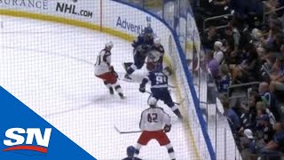 Nikita Kucherov Smashes Markus Nutivaara Into Boards After Tripping Him [upl. by Theodora773]