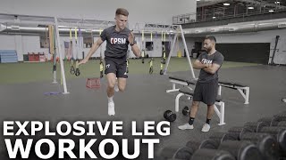 Full Explosive Leg Workout For Footballers  Increase Your Leg Power and Explosiveness [upl. by Nahtanhoj]