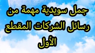 ⭕جمل مهمة من رسائل الشركات و المؤسسات المقطع الأول🇸🇪 [upl. by Delfeena162]