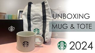 Starbucks 2024 Warm Gray Mug and Polka Tote Philippines [upl. by Bunch]