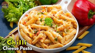 Chilli Cheese Pasta  చిల్లి చీజ్ పాస్తా  pasta time  Vismai Food [upl. by Hagep]