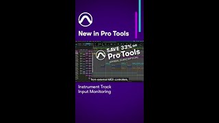 NEW IN PRO TOOLS Monitor instrument tracks triggered from external MIDI controllers [upl. by Adaval710]