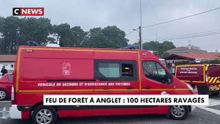 Feu de forêt à Anglet  100 hectares ravagés [upl. by Nawk774]