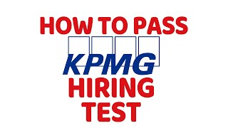 How to Pass KPMG IQ and Aptitude Hiring Test [upl. by Eilyw411]